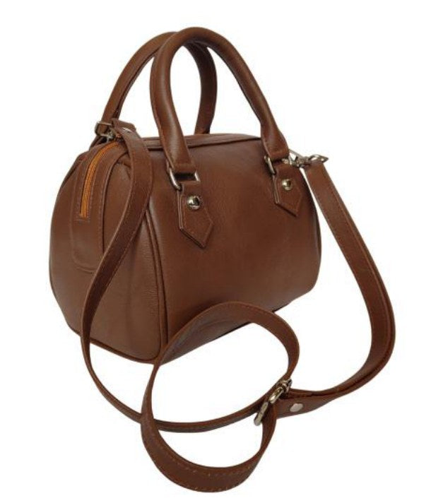 Leather Boston Bag — Kashmiri embroidered leather