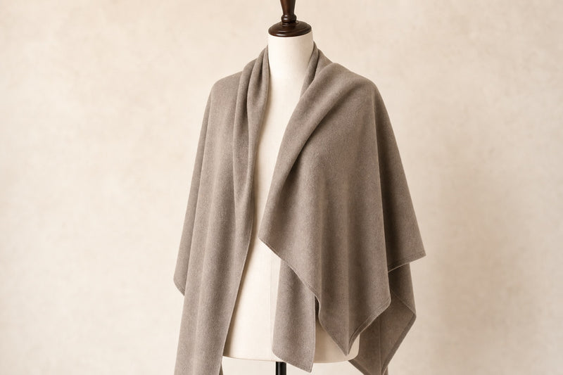 Cashmere Double Weave — Warm Taupe on mannequin