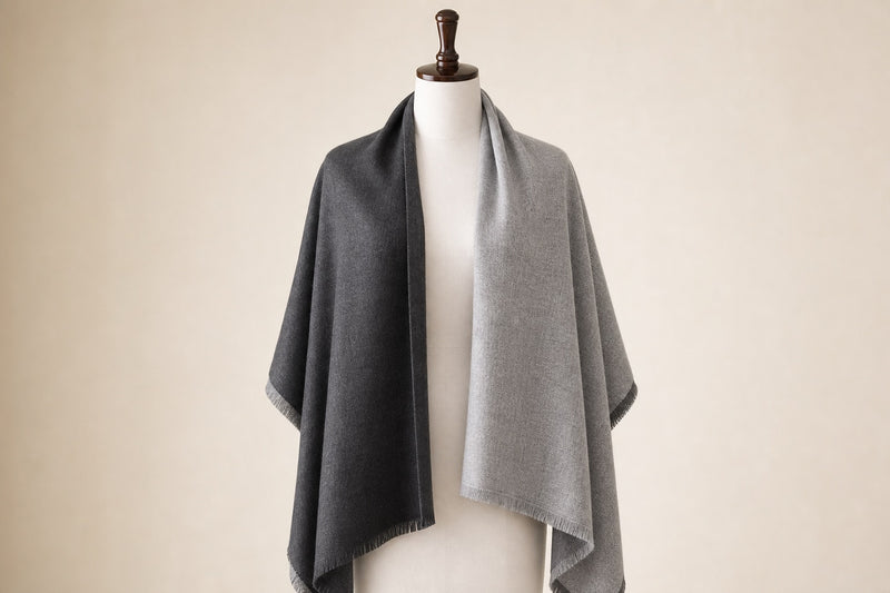 Fine Wool Double Shade — Charcoal & Silver on mannequin