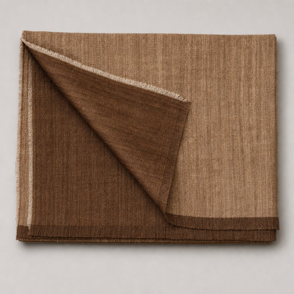 Fine Wool Double Shade — Honey & Chocolate — folded