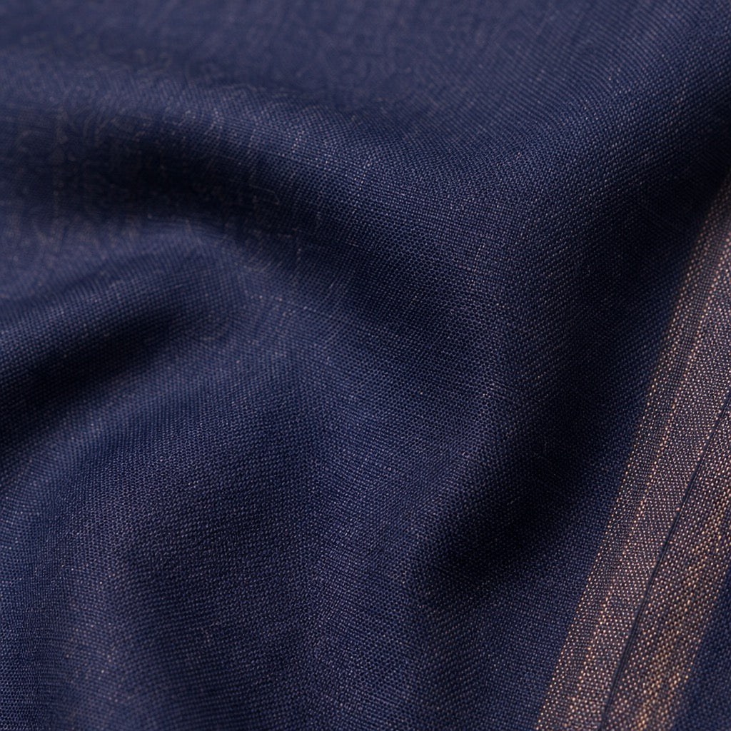 Fine Wool Double Shade — Navy & Bronze — detail