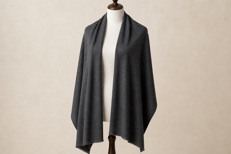 Fine Wool Solid Colour — Charcoal on mannequin