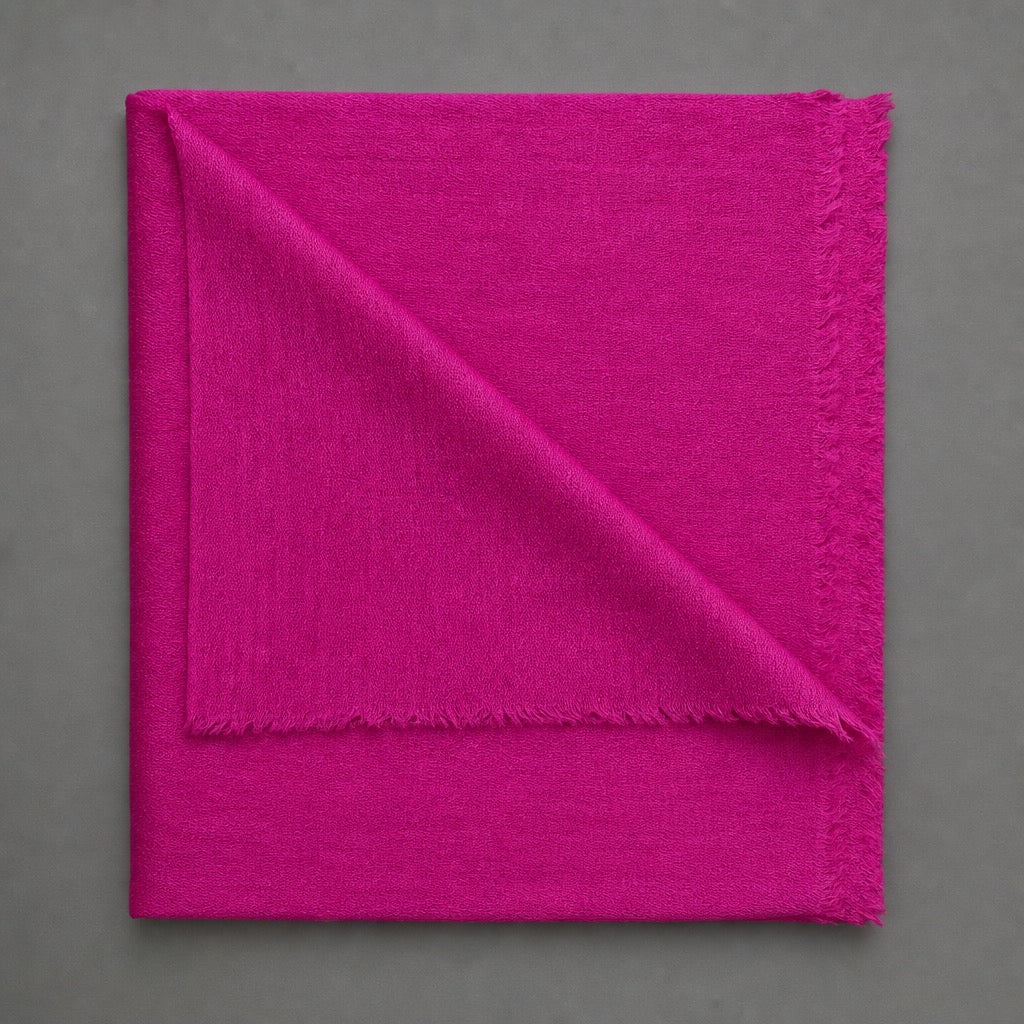 Fine Wool Solid Colour — Magenta — folded
