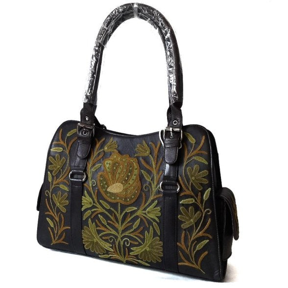 Leather Model 1700 Bag — Kashmiri embroidered leather