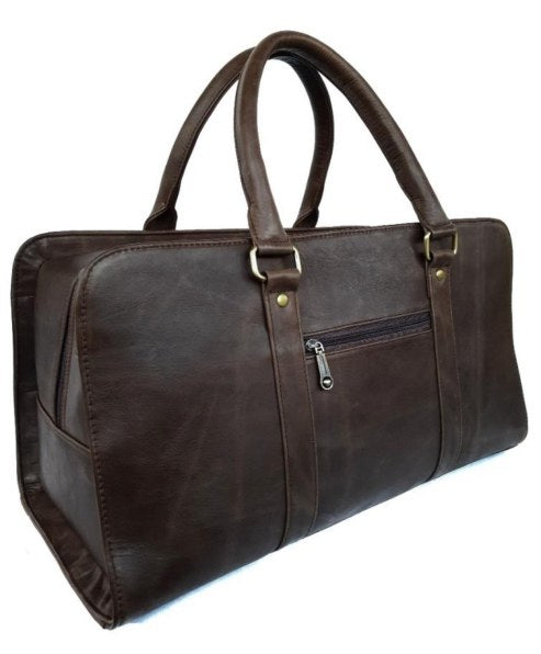 Leather Travel Bag — Kashmiri embroidered leather